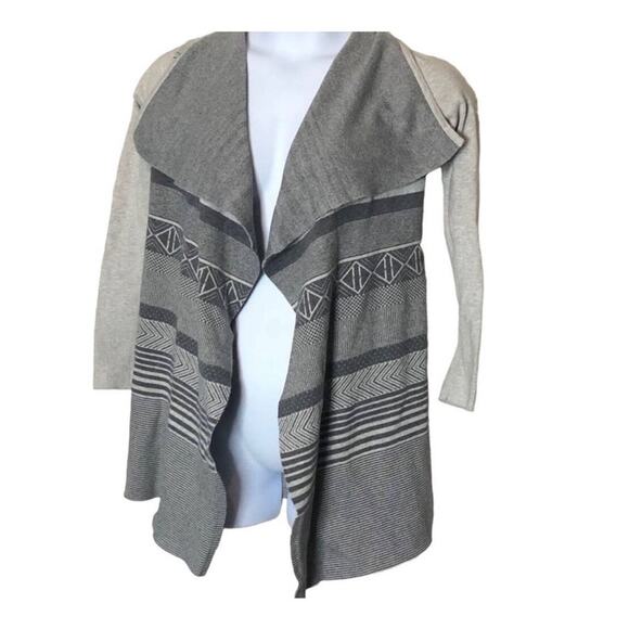 Ruby Moon Anthropologie Drape Open Front Grey Cardigan Size Medium - Picture 5 of 10